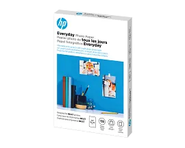HP Everyday Photo Paper, Glossy, 52 lb, 4 x 6 in. (101 x 152 mm), 100 sheets CR759A