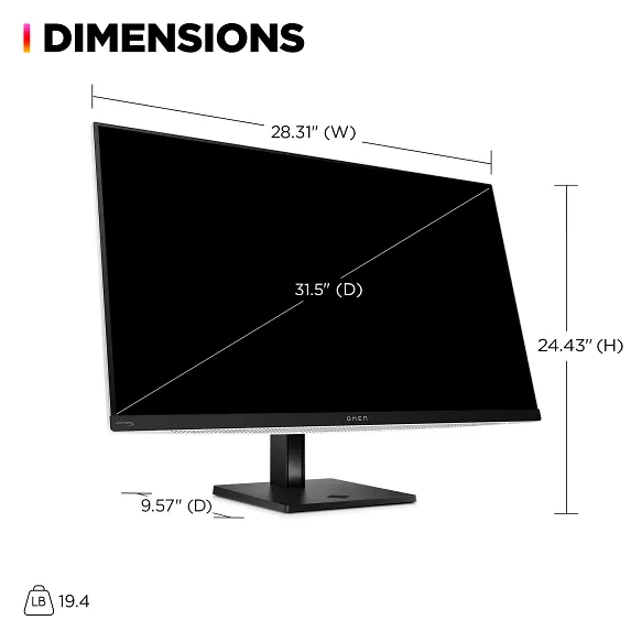 Series 10 of 13 HP Home Monitors, OMEN Transcend 31.5 inch UHD 240Hz OLED Gaming Monitor  - OMEN Transcend 32