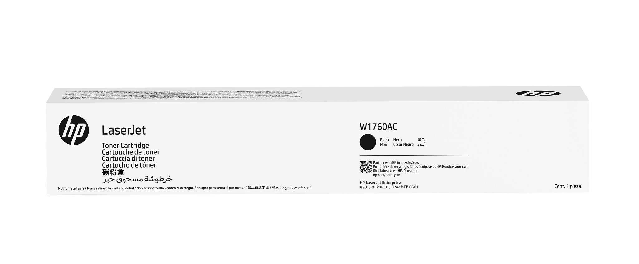 HP LaserJet W1760AC Black Toner Cartridge W1760-00010a WW