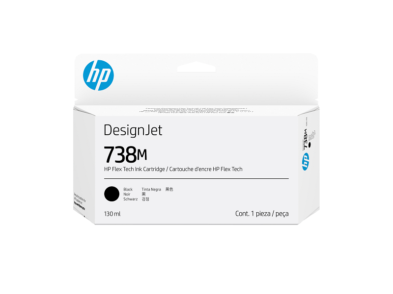 HP 738M 130-ml Black DesignJet Ink Cartridge A24VLA WW