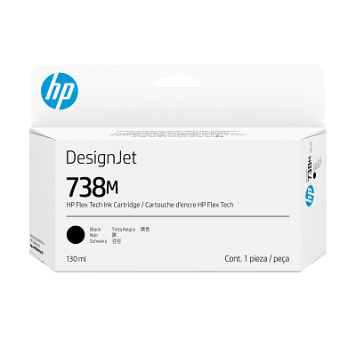 HP 738M 130-ml Black DesignJet Ink Cartridge