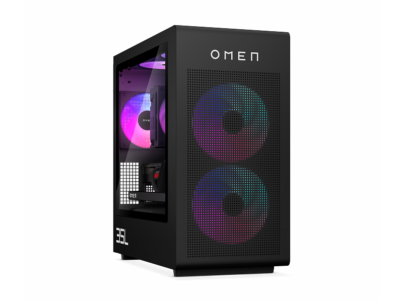 24C2_Omen_Snowball_35L_Base_Arctic_4HeatPipe_RTX7600_4X8_KingstonFuryE_aRGB_ShadowBlack_CoreSet_FrontRight מחשב נייח OMEN 35L Gaming&nbsp;GT16-0028nj מבית HP