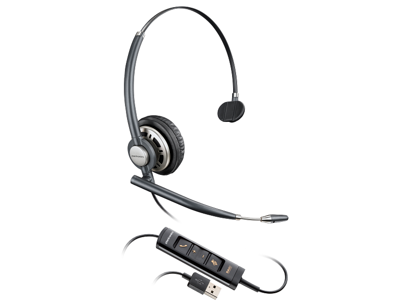 Poly EncorePro 715 - Black, Mono, OTH, USB-A - Right Facing