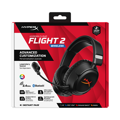 HyperX Cloud Flight 2 - Wireless Gaming Headset (Black) | HP® Support