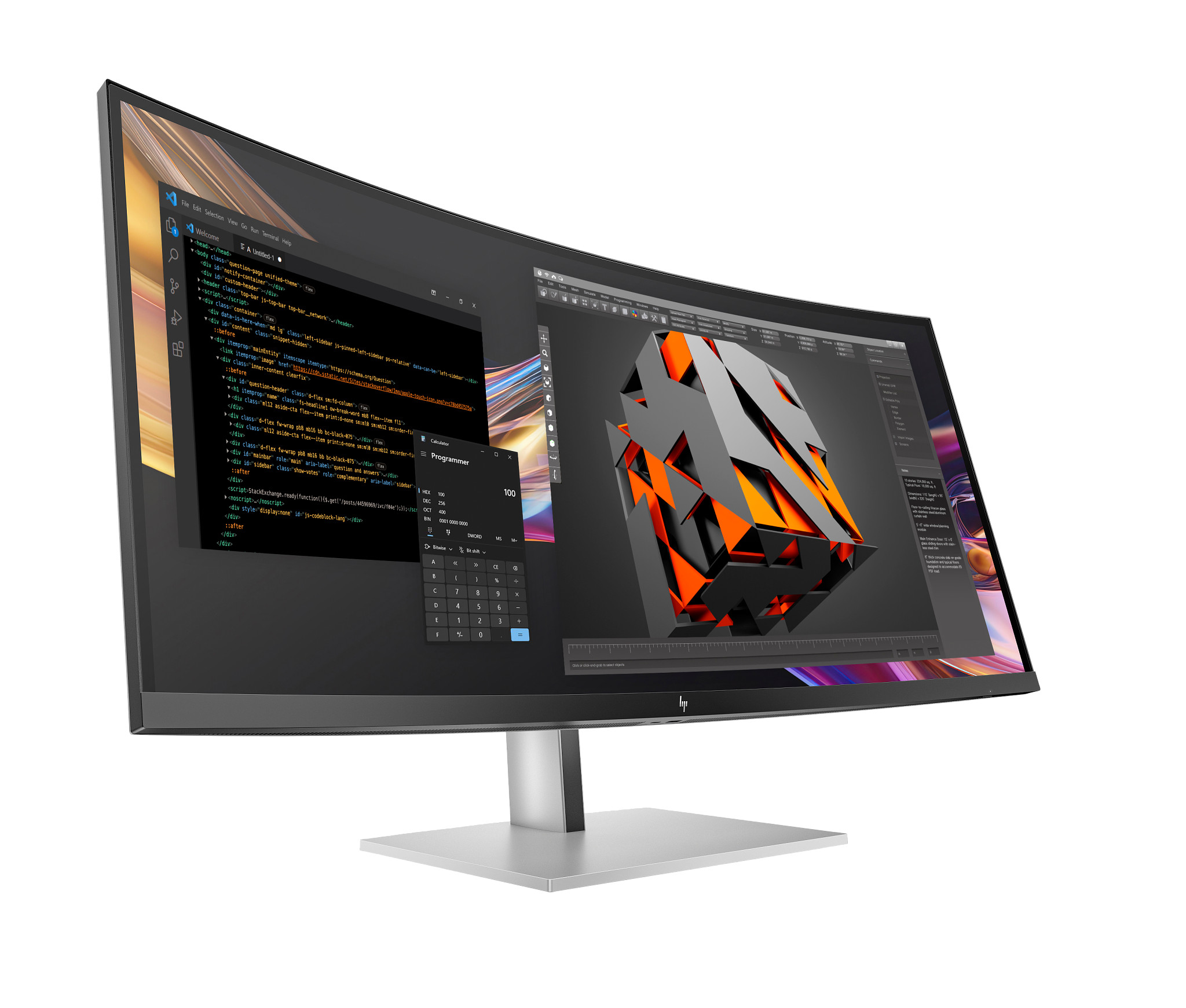HP Series 7 Pro 37.5 inch WQHD+ Thunderbolt 4 Monitor - 738pu