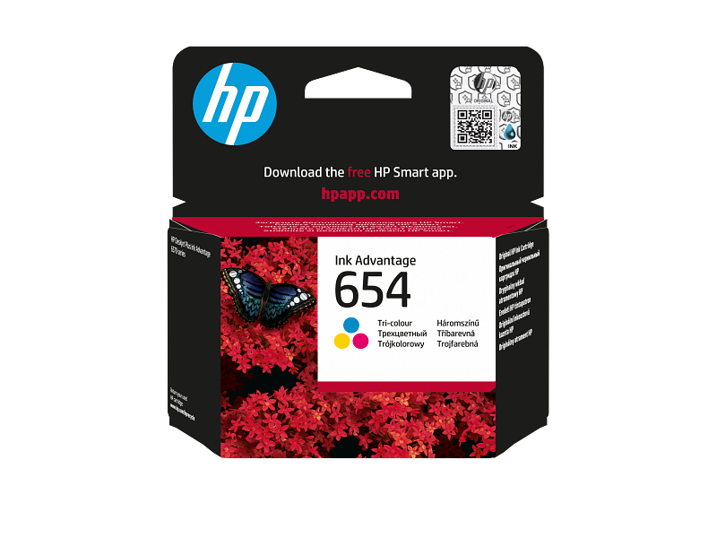 HP 654 Tri-color Original Ink Advantage Cartridge 7FP38-80008 7FP38UE מחסנית דיו 654 Tri-color Original Ink Advantage מבית HP 