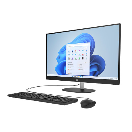 HP 27-cr0008nn AIO AY7P7EA 27" CI3/N300-2.4GHz 8GB 512GB W11H fekete nem érintőképernyős multifunkciós számítógép / PC