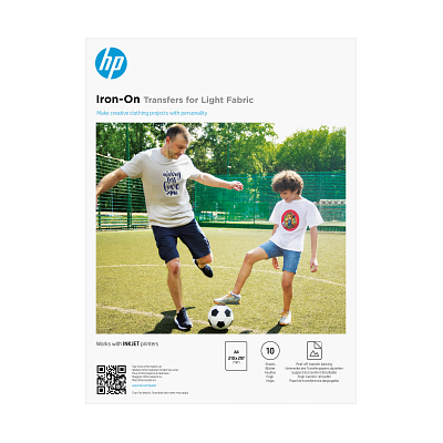 HP Iron-On Transfers for Light Fabric A4 (210 x 297 mm) 10 sheets