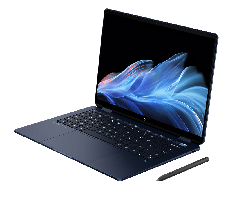 PORT HP.14' U7-256V IRIS OLED 400NITS OMNI X360 16G 1TB SSD W11H (T) AZUL 11 24C2-OmniBook - 14 câmeras NT IR Atmospheric Blue T não FPR Avicii 2H HP AI Art Screen Core Set FrontLeft