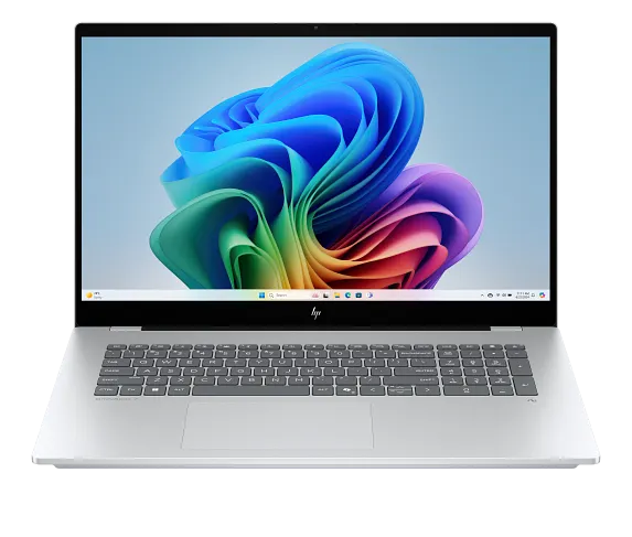 HP Home Laptop PCs, HP OmniBook 7 NGAI 17, Windows 11 Home, 17.3", Touch screen, Intel® Core™ Ultra 5, RAM, 512GB SSD, FHD, Glacier silver