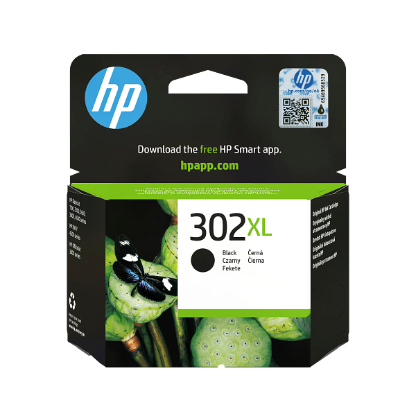 HP 302XL High Yield Black Original Ink Cartridge, F6U68-80033, F6U68AE