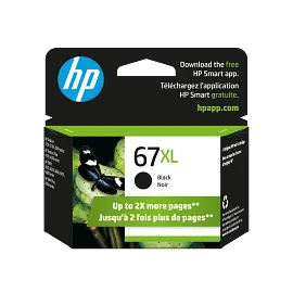 HP 67XL High Yield Black Original Ink Cartridge, 3YM57AN#140