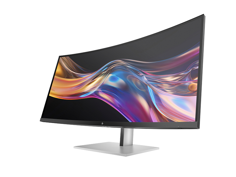 HP Series 7 Pro 37.5 WQHD Thunderbolt 4 Monitor - 738pu PikeSilver CoreSet FrontLeft WhiteBg