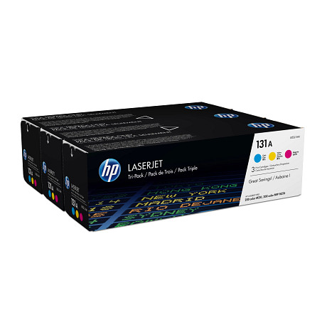 HP 131A U0SL1AM 3 darabos kiszerelésű cián bíbor sárga toner / festékkazetta LaserJet Pro 200 M251 M276 nyomtatókhoz (3*1800 old.)