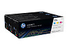 HP 131A U0SL1AM 3 darabos kiszerelésű cián bíbor sárga toner / festékkazetta LaserJet Pro 200 M251 M276 nyomtatókhoz (3*1800 old.)