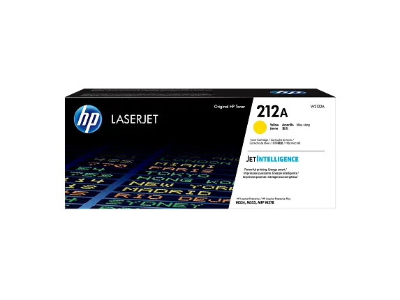 HP Laser Toner Cartridges and Kits, HP 212A Yellow Original LaserJet Toner Cartridge, W2122A