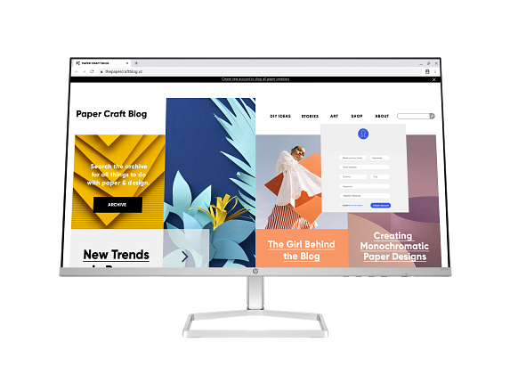 HP Series 5 27 inch FHD White Monitor - 527sw