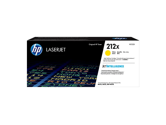 HP 212X High Yield Yellow Original LaserJet Toner Cartridge, W2122X