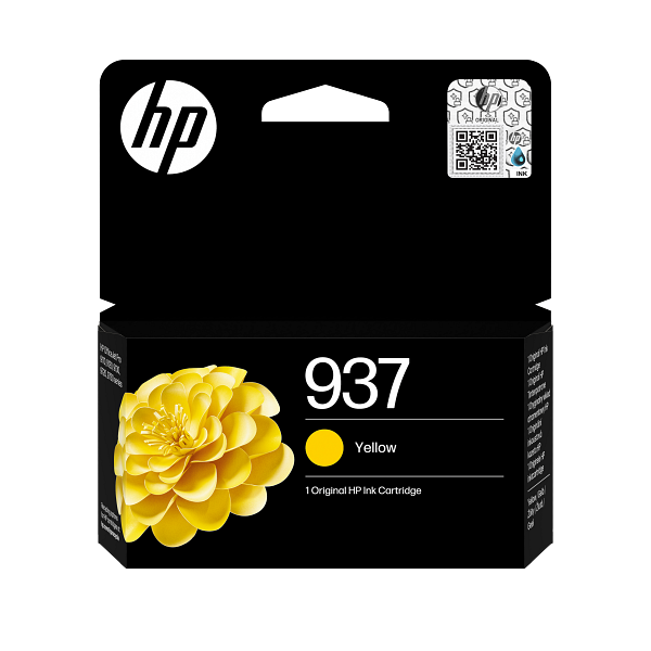 HP 937 Yellow Original Ink Cartridge 4S6W4-80007 4S6W4NE