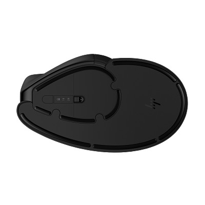 HP 920 Ergonomic Wireless Mouse Shadow Black Palm Rest Bottom
