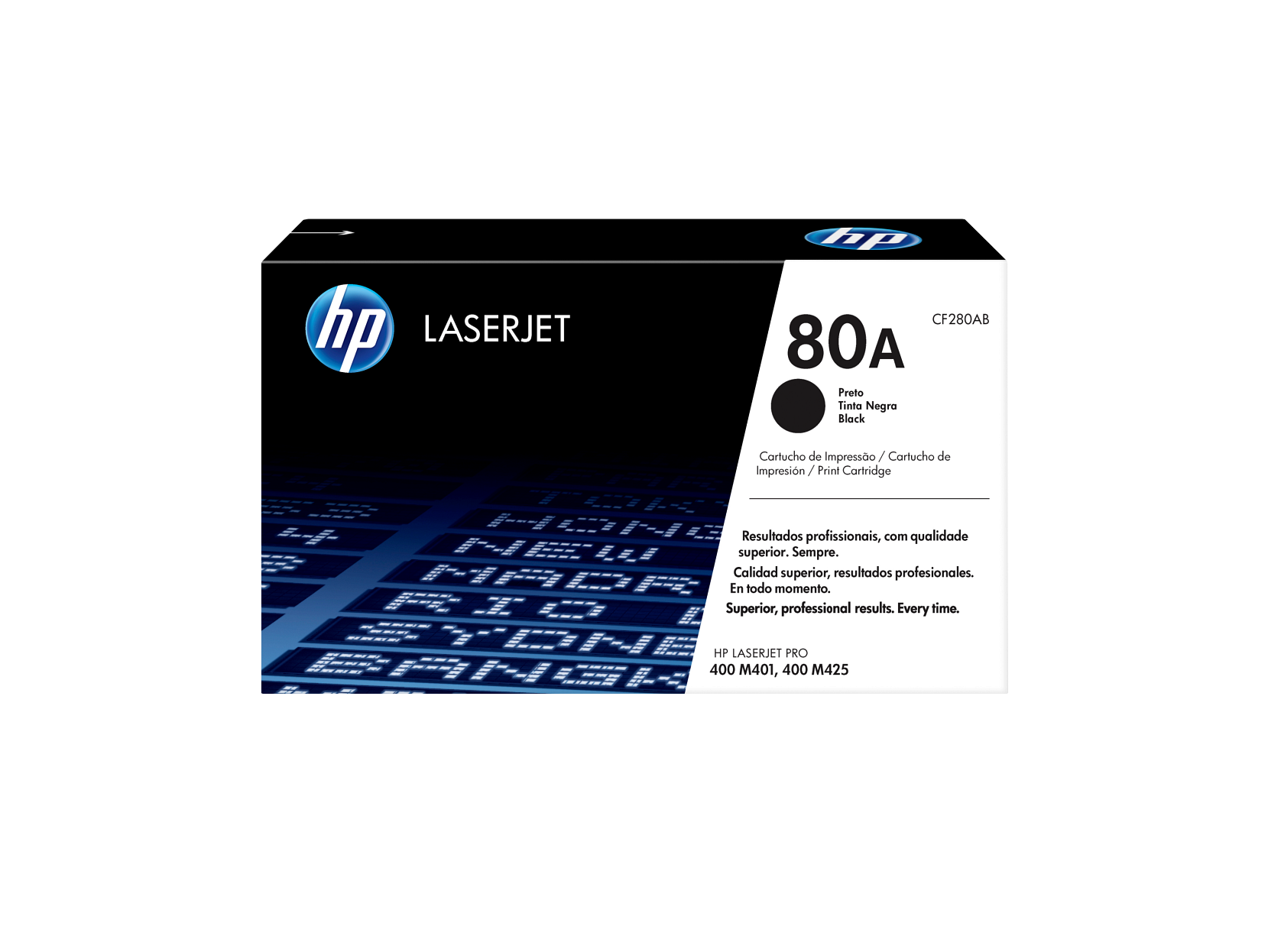 HP 80A Schwarz Original LaserJet Tonerkartusche, ~2.560 Seiten, CF280A - Bild 1 von 6