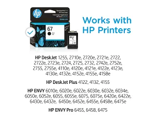 HP 67 Black Original Ink Cartridge, 3YM56AN#140