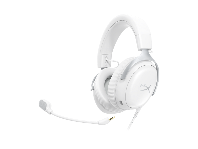 HyperX Cloud III - Gaming Headset White_Product_White_Product Only_Left facing