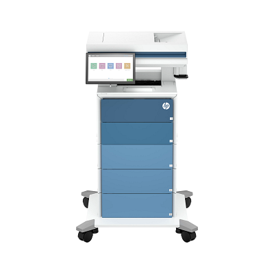 HP LaserJet Enterprise 5602zfw Wired Laser Multifunction Printer - Monochrome - Copier/Fax/Printer/Scanner - 76 ppm Mono Print - 1200 x 1200 dpi Print - Automatic Duplex Print - Up to 149999 Pages Monthly - Color CIS, Flatbed, ADF Scanner - 600 dpi Optical Scan - Monochrome Fax - Gigabit Ethernet - Apple AirPrint, Mopria, Microsoft Universal Print - USB