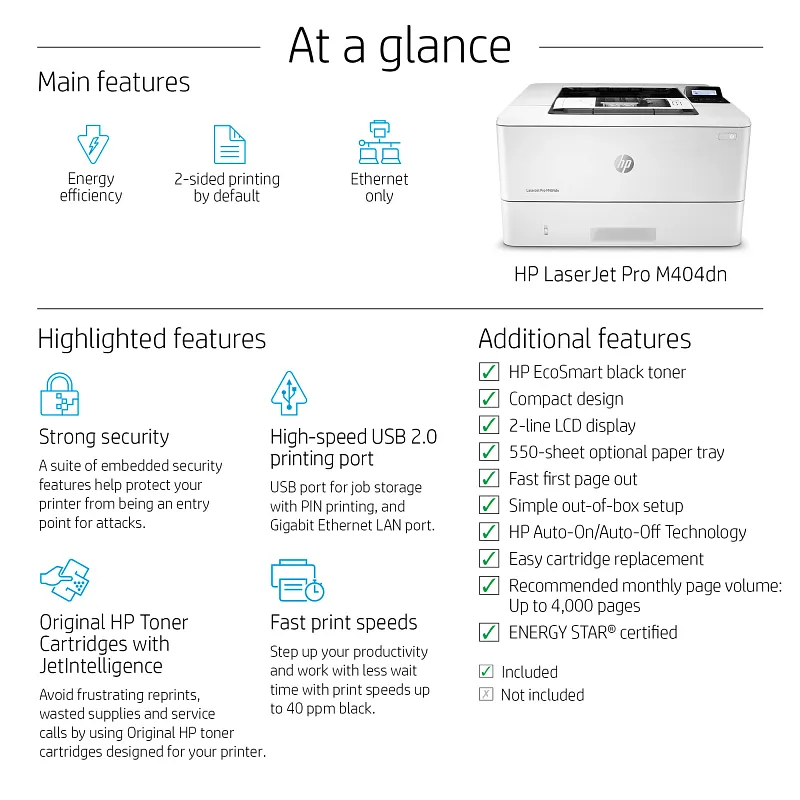 HP LaserJet Pro M404dn - Image 2