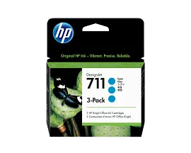 HP 711 3-pack 29-ml Cyan Designjet Ink Cartridge,CZ134A