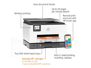 HP OfficeJet Pro 9022e – Stampante Multifunzione A Getto D'Inchiostro – A4, Wi-Fi, Fax, Stampa Fronte/Retro