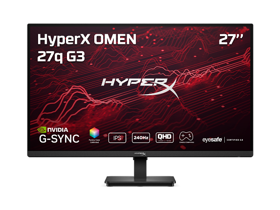 HyperX OMEN 27 inch QHD 240Hz Gaming Monitor - OMEN 27q G3