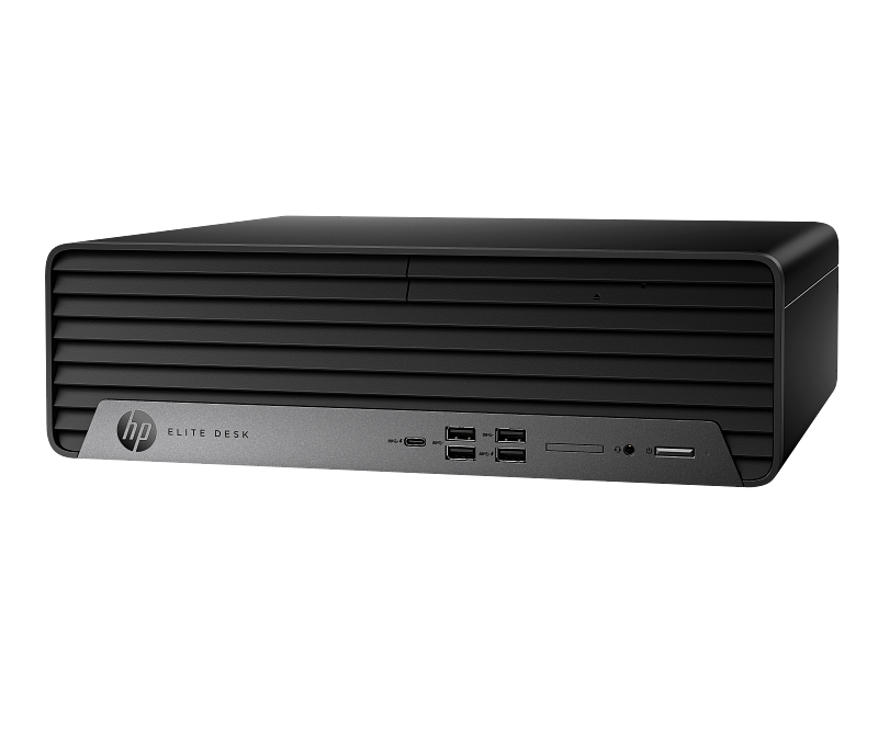 HP Elite SFF 800 G9 Desktop PC Refresh -2024 GravityGrey ODD CoreSet Horizontal WhiteBG FrontLeft