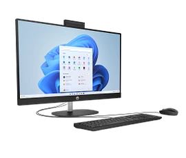 HP All-in-One 27-cr0015m PC, Windows 11 Home, 27", AMD Ryzen™ 3, 8GB RAM, 256GB SSD, FHD, Jet black