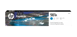 HP 981A Cyan Original PageWide Cartridge, J3M68A