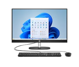 HP All-in-One Desktop AI 27-cr2075t PC, Windows 11 Home, 27", Touch screen, Intel® Core™ Ultra 7, 16GB RAM, 1TB SSD, FHD, Jet black