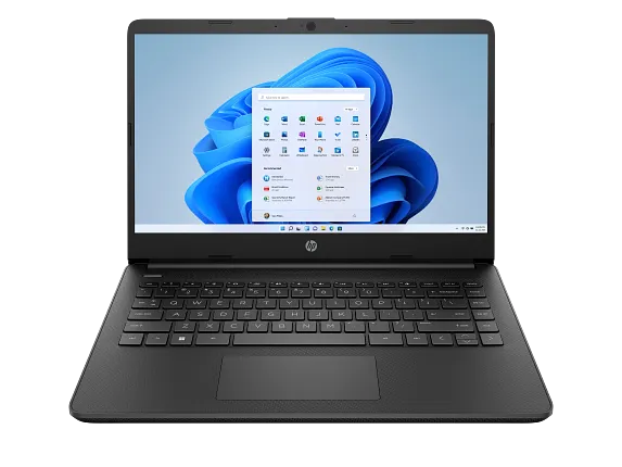 HP Home Laptop PCs, HP Laptop 14, Windows 11 Home in S mode, 14", Intel® Celeron®, 4GB RAM, 64GB eMMC, HD, Jet black