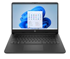 HP Laptop 14, Windows 11 Home in S mode, 14", Intel® Celeron®, 4GB RAM, 64GB eMMC, HD, Jet black