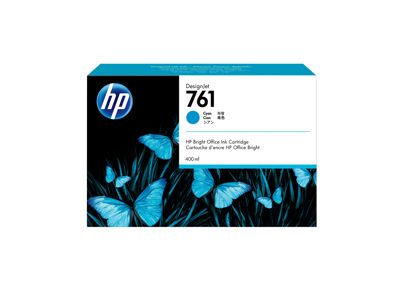 HP 761 400-ml Cyan DesignJet Wkład atramentowy, CM994A - Zdjęcie 1 z 2