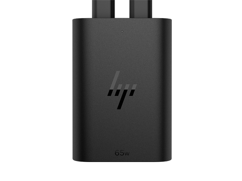HP 65W GaN USB-C Laptop Charger TopDown