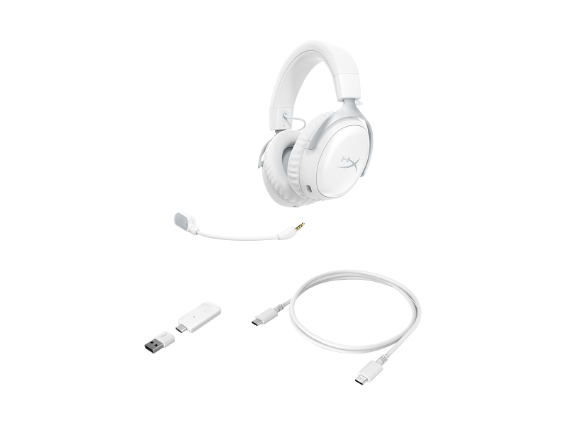 HyperX Cloud III S - Wireless Gaming Headset (White) | HP® Africa