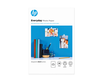 HP Everyday Photo Paper Glossy 52 lb 4 x 6 in. (101 x 152 mm) 50 sheets