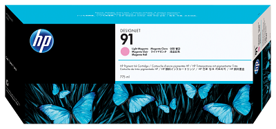 HP 91 775-ml Light Magenta DesignJet Pigment Ink Cartridge