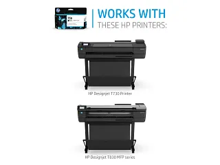 HP® 728 300-ml Matte Black DesignJet Ink Cartridge (F9J68A)