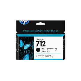 HP 712 80ml Black DesignJet Ink Cartridge, 3ED71A
