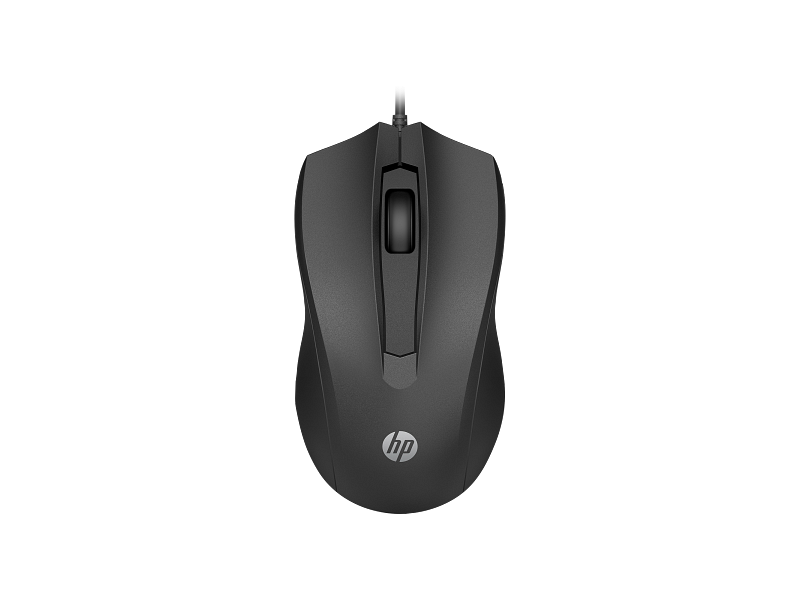 HP 105 Wired Mouse Black Gallery Image 1