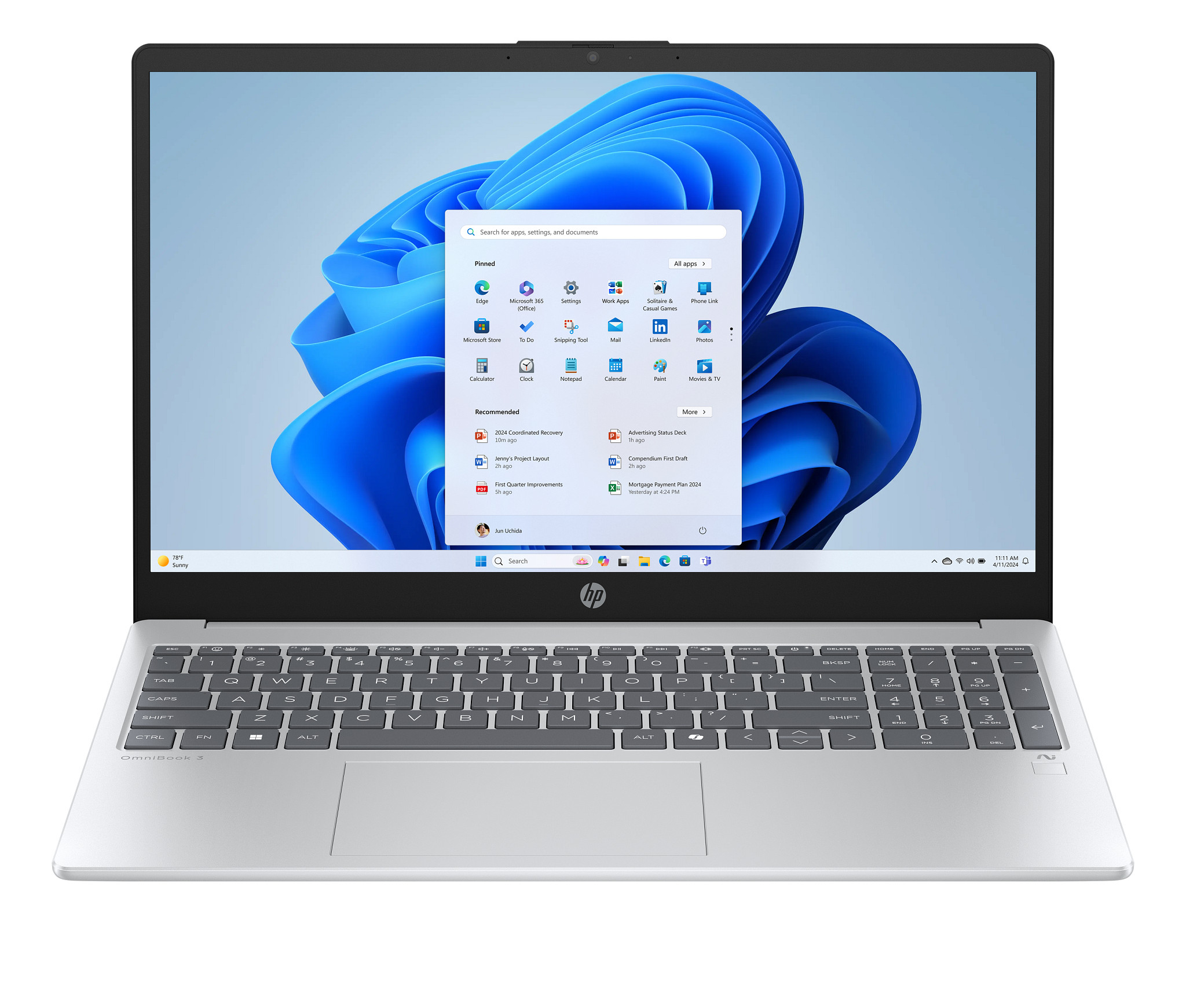 HP OmniBook 3 Laptop Computer 15.6