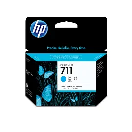 HP 711 3-pack 29-ml Cyan Designjet Ink Cartridge,CZ134A
