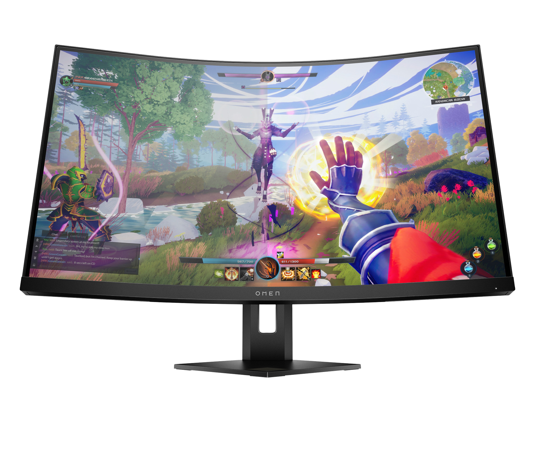 HP OMEN オンライン 27c QHD 240Hz 曲面ゲーミングモニター OMEN 27qs