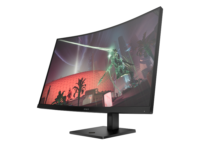 23C1 OMEN by HP 31.5-inch QHD 165Hz Curved Gaming Monitor 32 Jetblack CoreSet Scrn FrontLeft